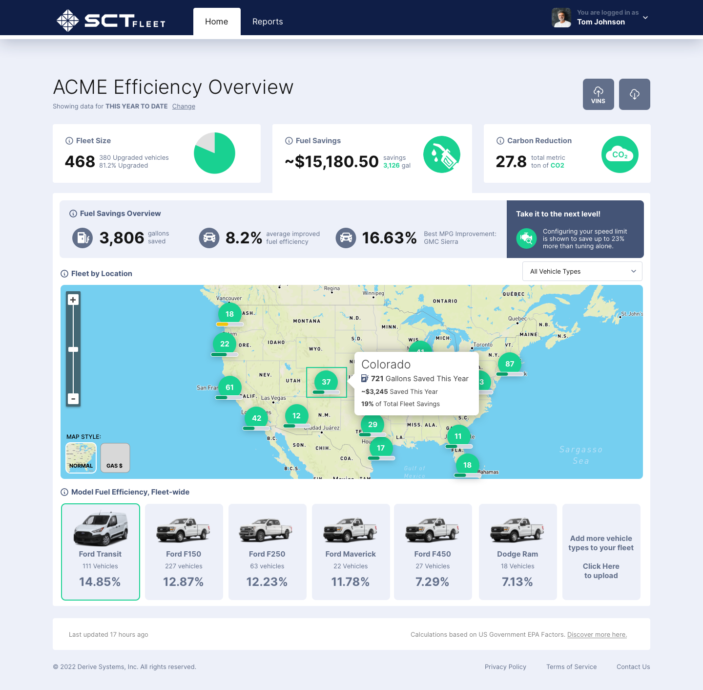 Base Fuel Savings Tab